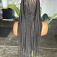 Full Lace Large Braids Braided Wig Made To Order Color 1b 28/30 Inches