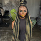 28/30" Full Lace Senegalese Twist Wig – Color 1B/Blonde Highlights Ready to Ship