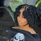 Full Lace Women Braided Wig Made to Order 10 Inch Color 1b