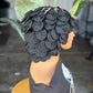 Full Lace Women Braided Wig Made to Order 10 Inch Color 1b