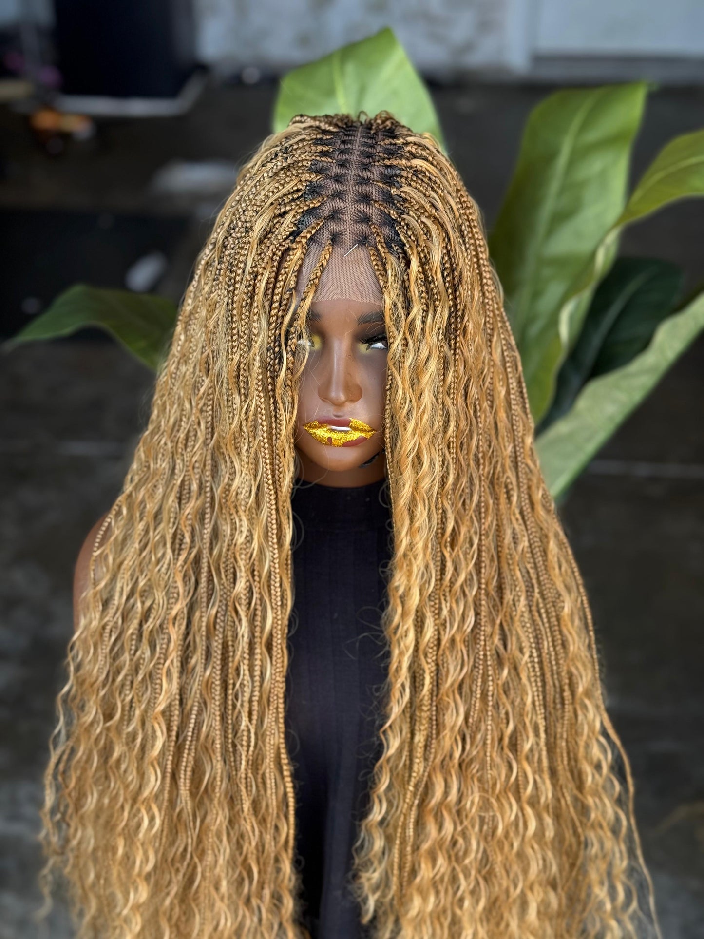 Closure Color 27  Boho Closure Made to Order 26inch Synthetic Women Wig