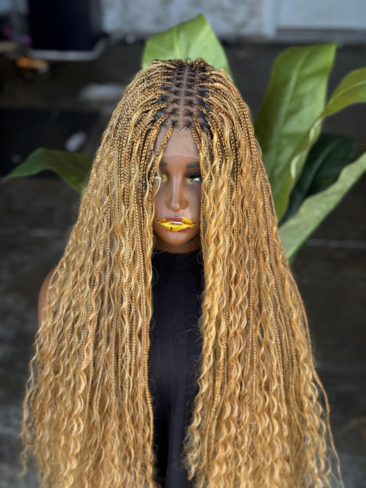 Closure Color 27  Boho Closure Made to Order 26inch Synthetic Women Wig