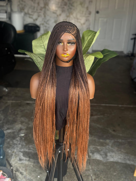 30” Bone Straight C-Cut Closure Wig - Made to Order