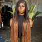 30” Bone Straight C-Cut Closure Wig - Made to Order