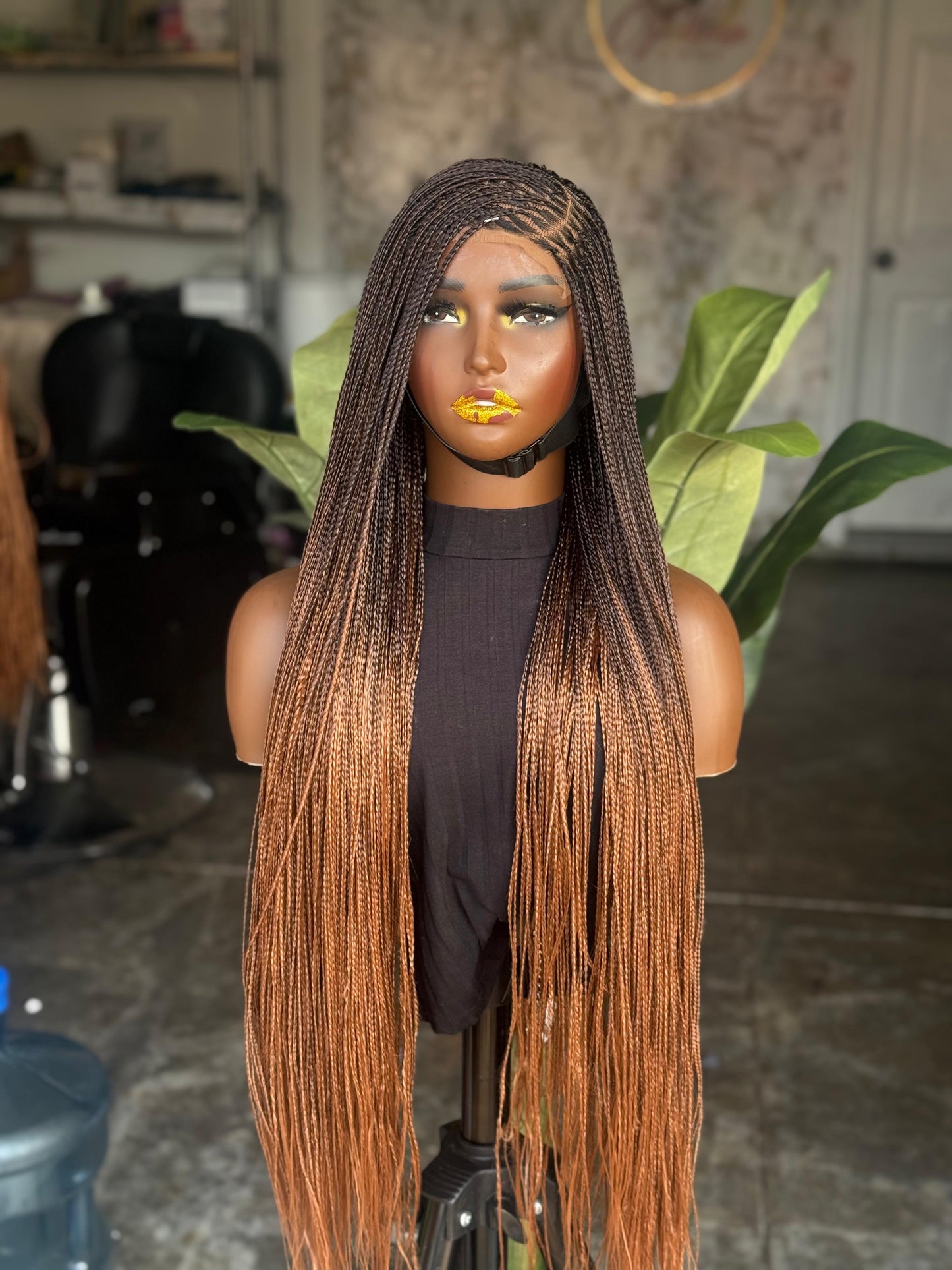 30” Bone Straight C-Cut Closure Wig - Made to Order