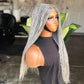 20" Salt & Pepper Micro Braid Glueless Closure Wig – Ready to Ship
