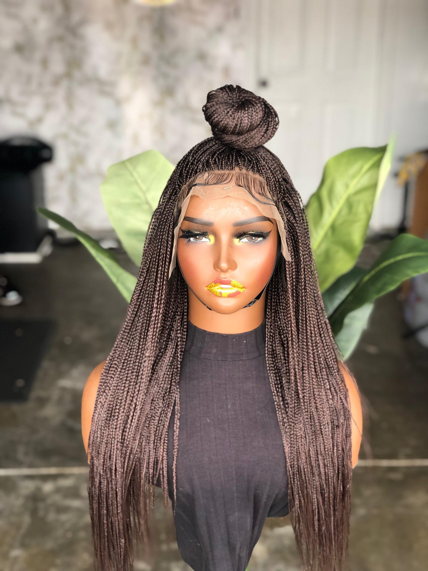 Frontal 20inches Color 33 Micro Braided Wig Ready To Ship