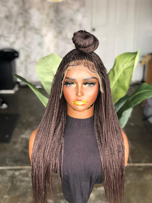 Frontal 20inches Color 33 Micro Braided Wig Ready To Ship