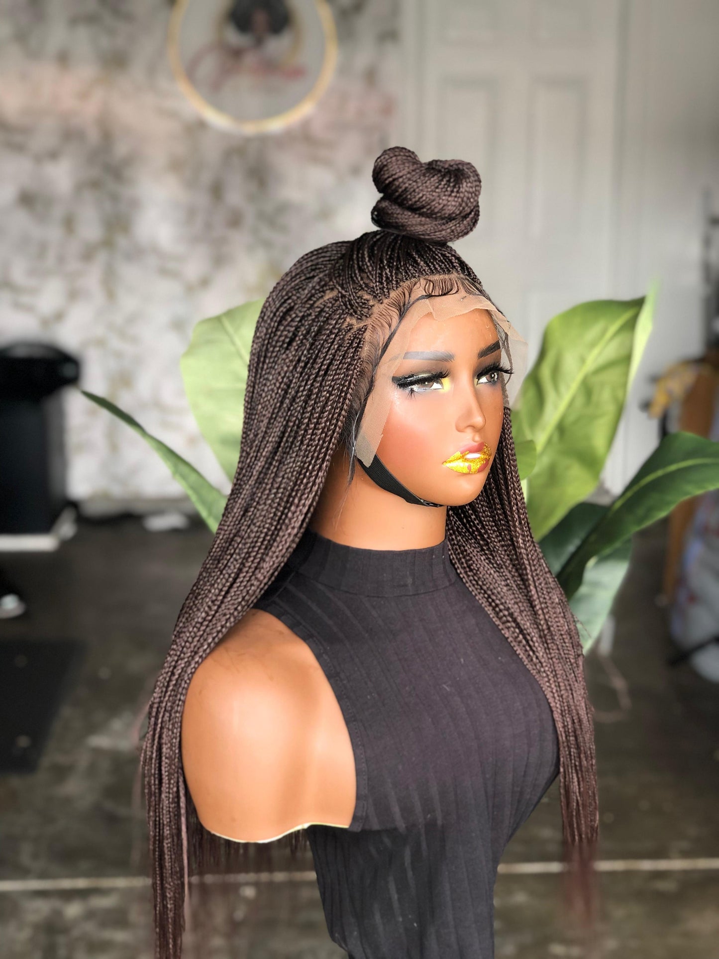 Frontal 20inches Color 33 Micro Braided Wig Ready To Ship