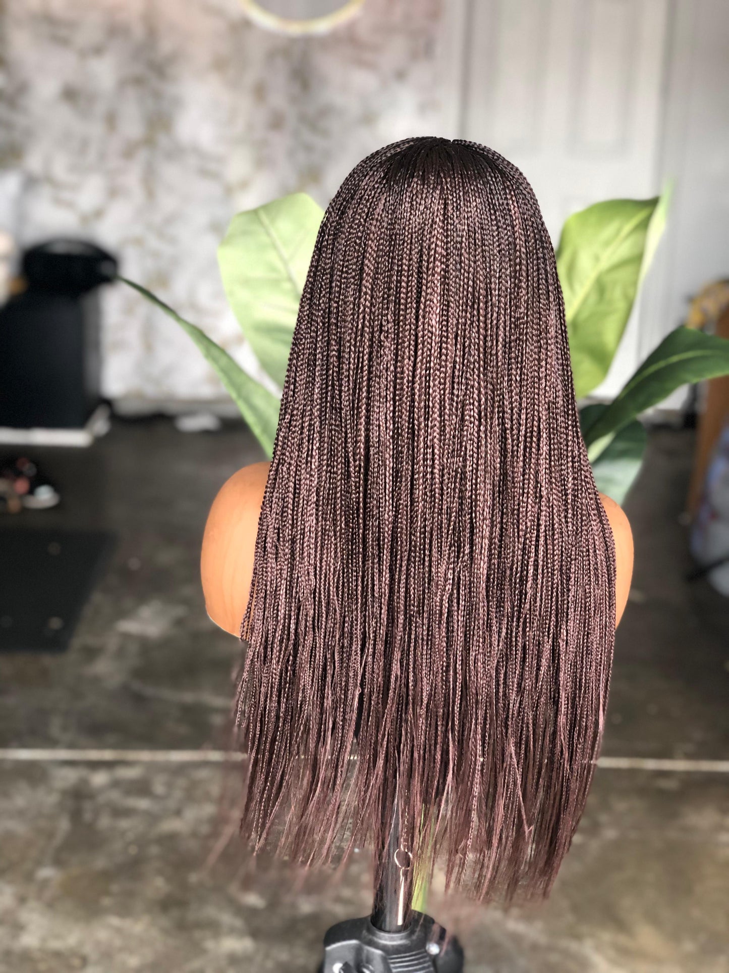 Frontal 20inches Color 33 Micro Braided Wig Ready To Ship