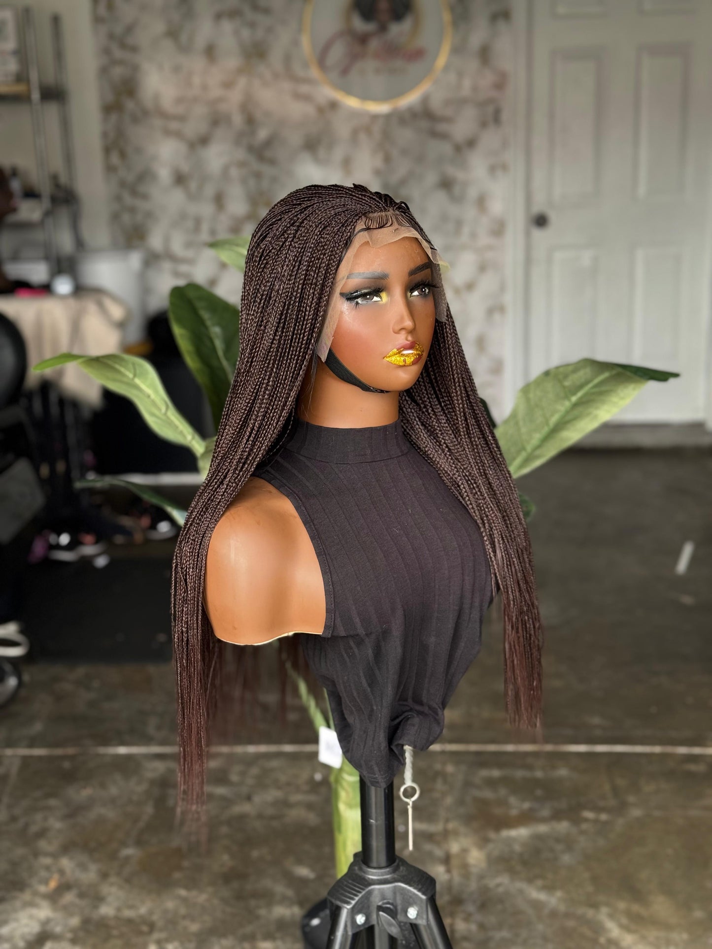 Frontal 20inches Color 33 Micro Braided Wig Ready To Ship