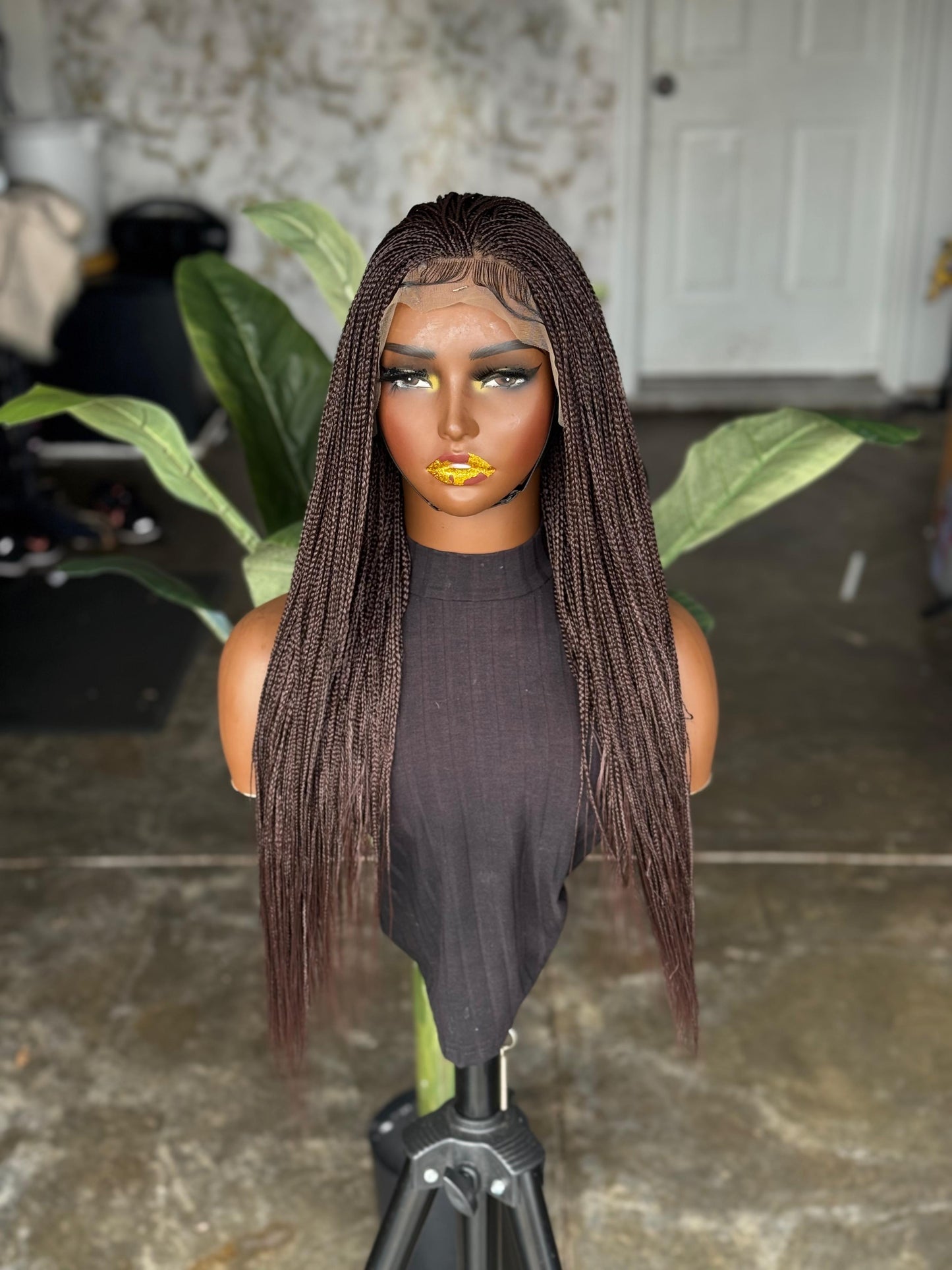 Frontal 20inches Color 33 Micro Braided Wig Ready To Ship