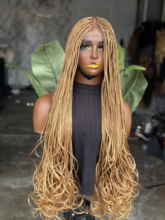 30" 8x8 Spiral Wig Made with Human Lace - Made to Order