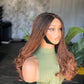 22" Spiral Curl 5x5 Closure Wig | 100% Human Hair Lace Color 30 | preorder