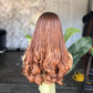 22" Spiral Curl 5x5 Closure Wig | 100% Human Hair Lace Color 30 | preorder