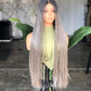 Ready to Ship: 26-28" Salt & Pepper Nano Braid Wig – 2x6 Glueless Closure