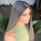 Ready to Ship: 26-28" Salt & Pepper Nano Braid Wig – 2x6 Glueless Closure