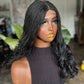 16" Spiral Curl Human Hair Lace Wig – 2x6 Glueless Closure Color 1B - Ready to Ship