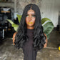 16" Spiral Curl Human Hair Lace Wig – 2x6 Glueless Closure Color 1B - Ready to Ship