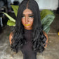16" Spiral Curl Human Hair Lace Wig – 2x6 Glueless Closure Color 1B - Ready to Ship