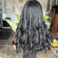 16" Spiral Curl Human Hair Lace Wig – 2x6 Glueless Closure Color 1B - Ready to Ship
