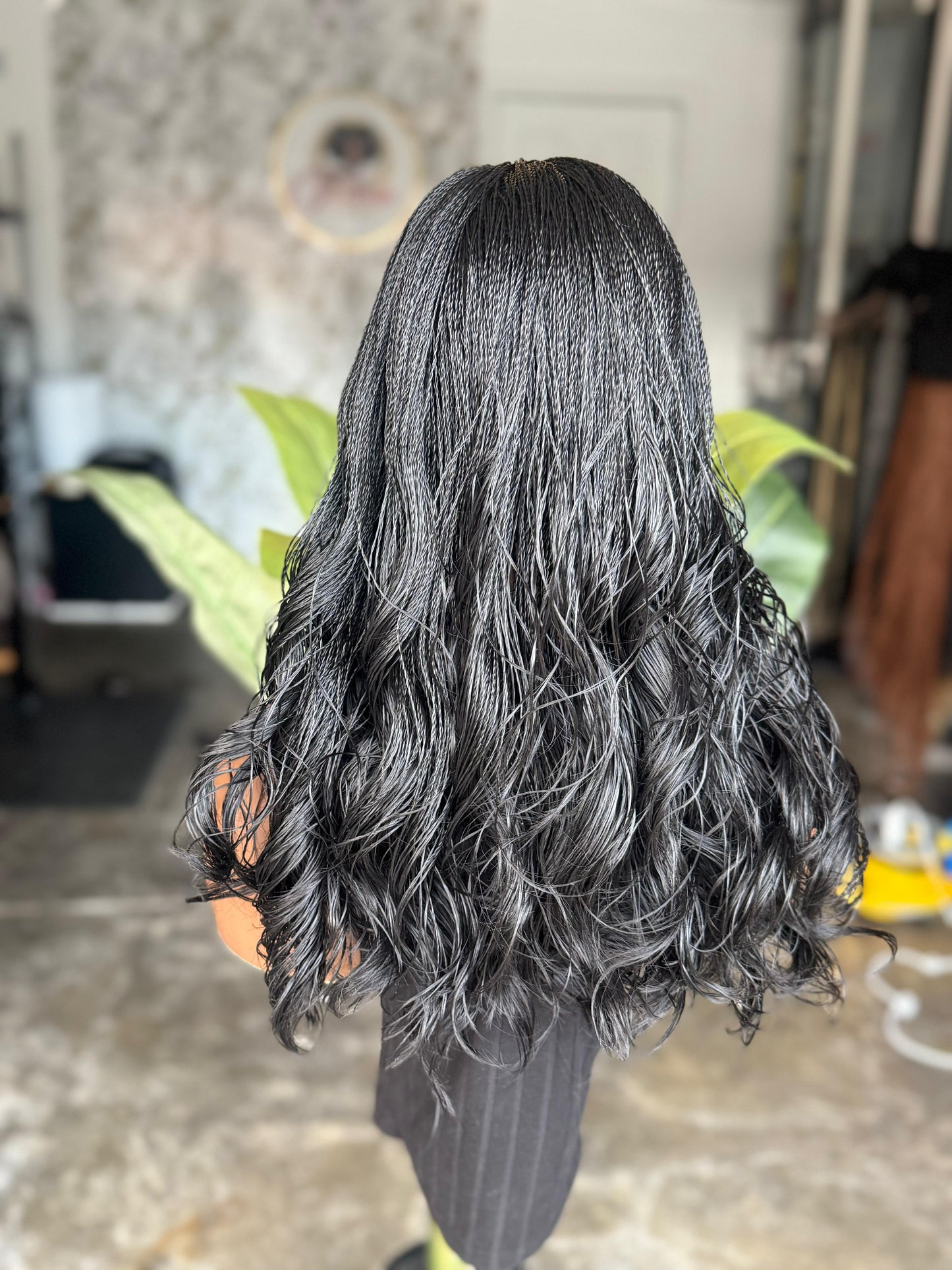 16" Spiral Curl Human Hair Lace Wig – 2x6 Glueless Closure Color 1B - Ready to Ship