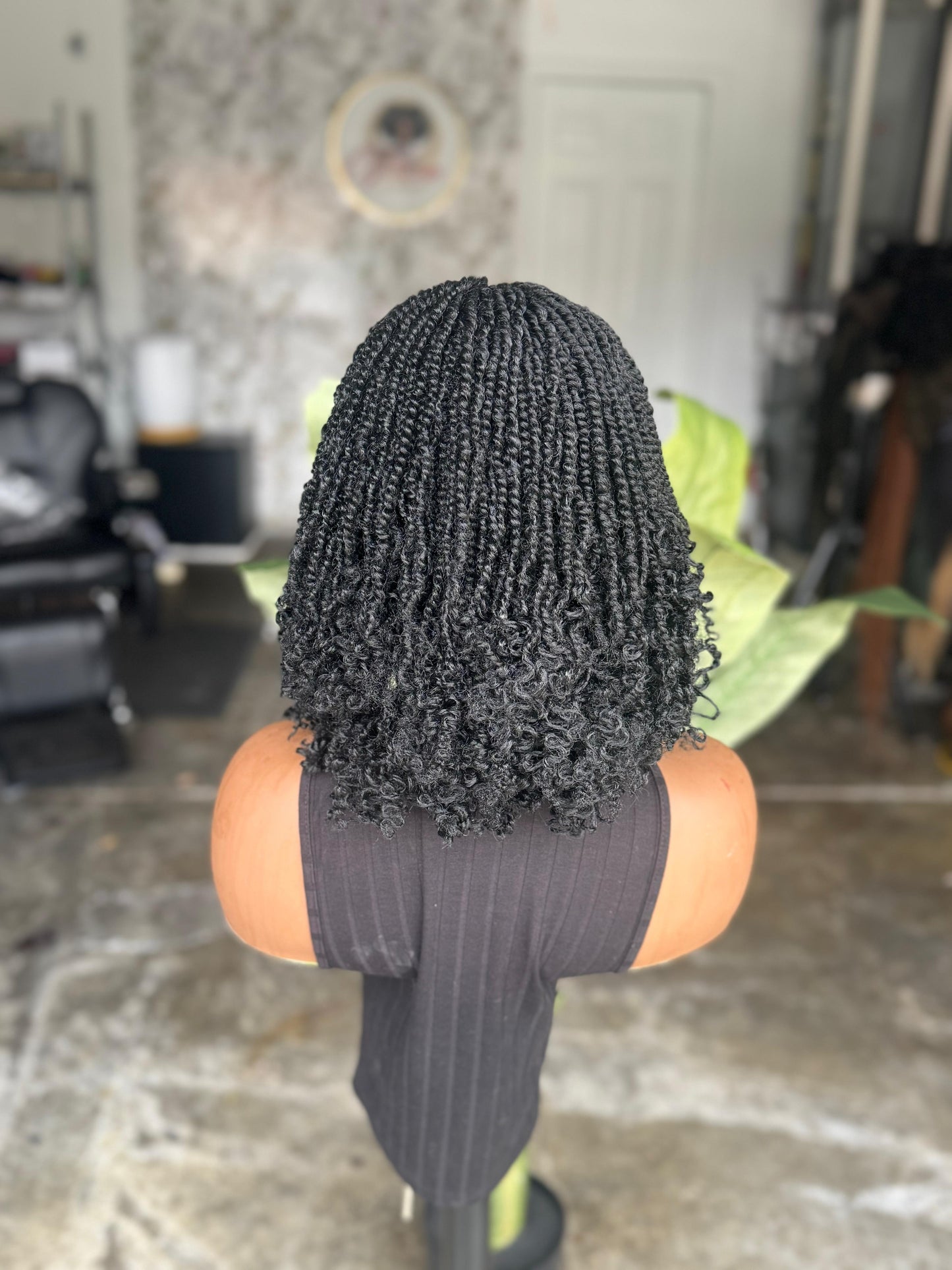 Ready to Ship: 10-Inch Kinky Twixt Closure Wig | Glueless Color 1B