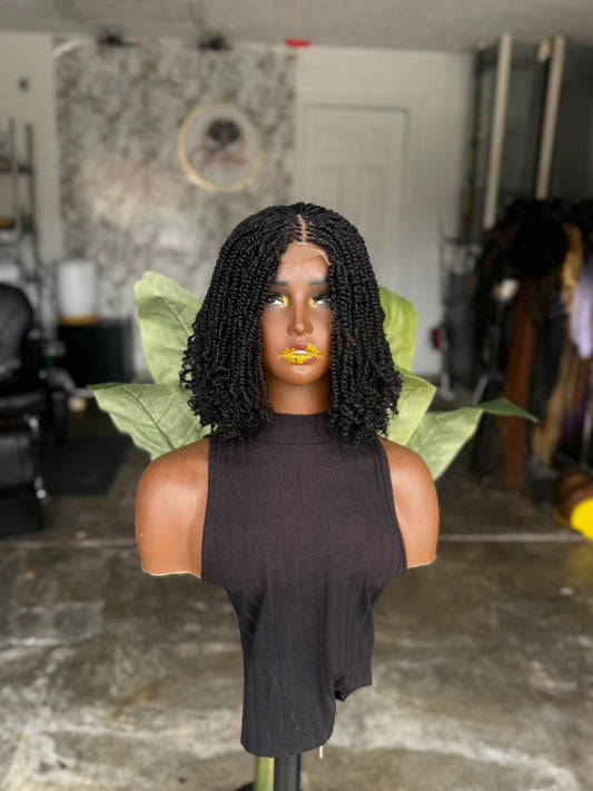 Ready to Ship: 10-Inch Kinky Twixt Closure Wig | Glueless Color 1B