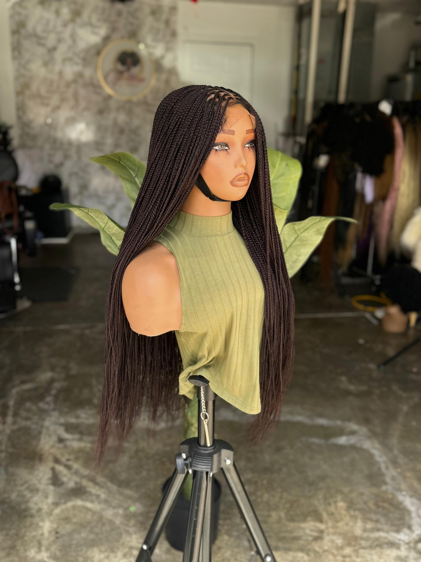 Ready to Ship: 26-Inch Knotless Braid Closure Glueless Wig | Color 33