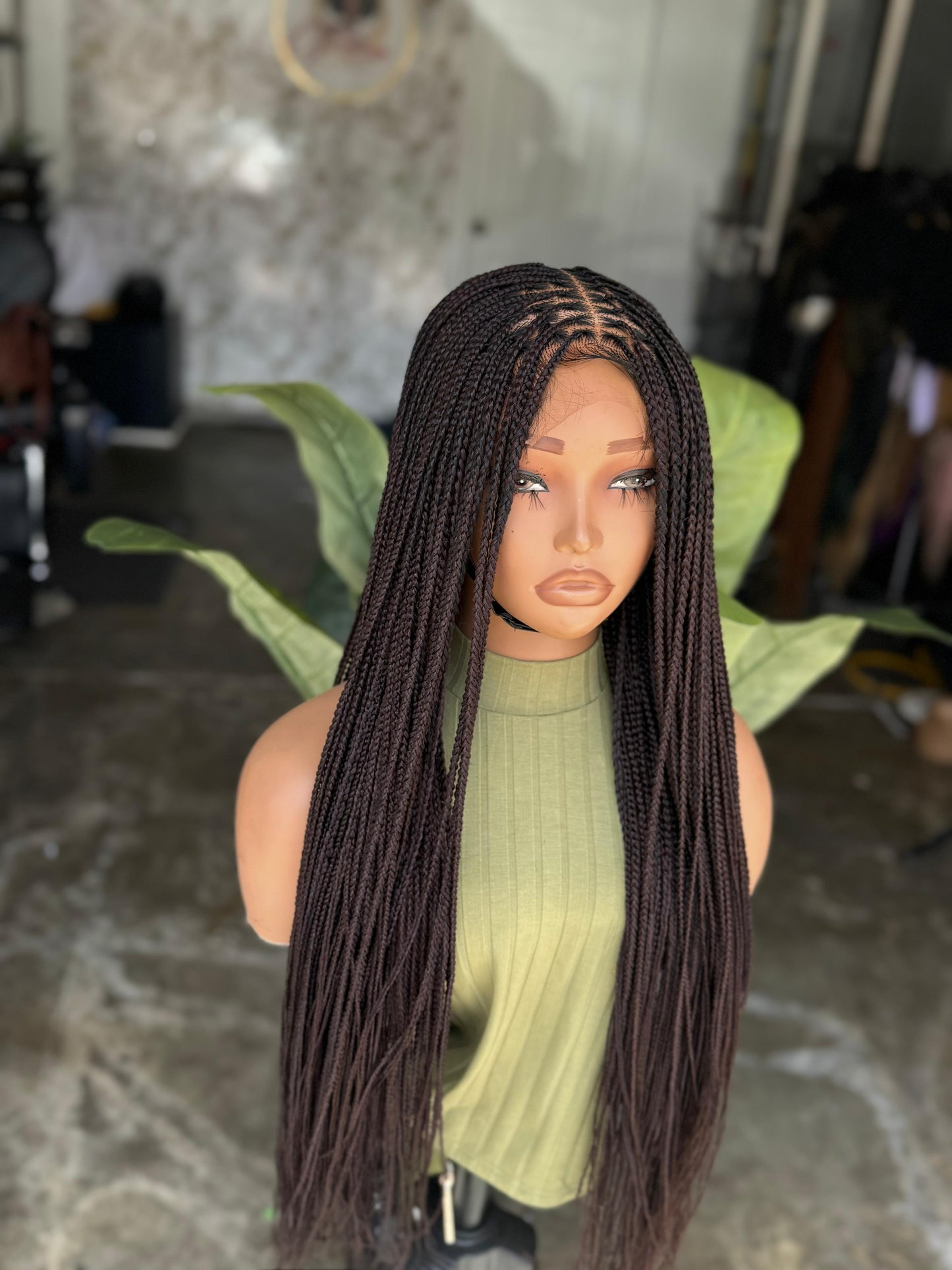 Ready to Ship: 26-Inch Knotless Braid Closure Glueless Wig | Color 33