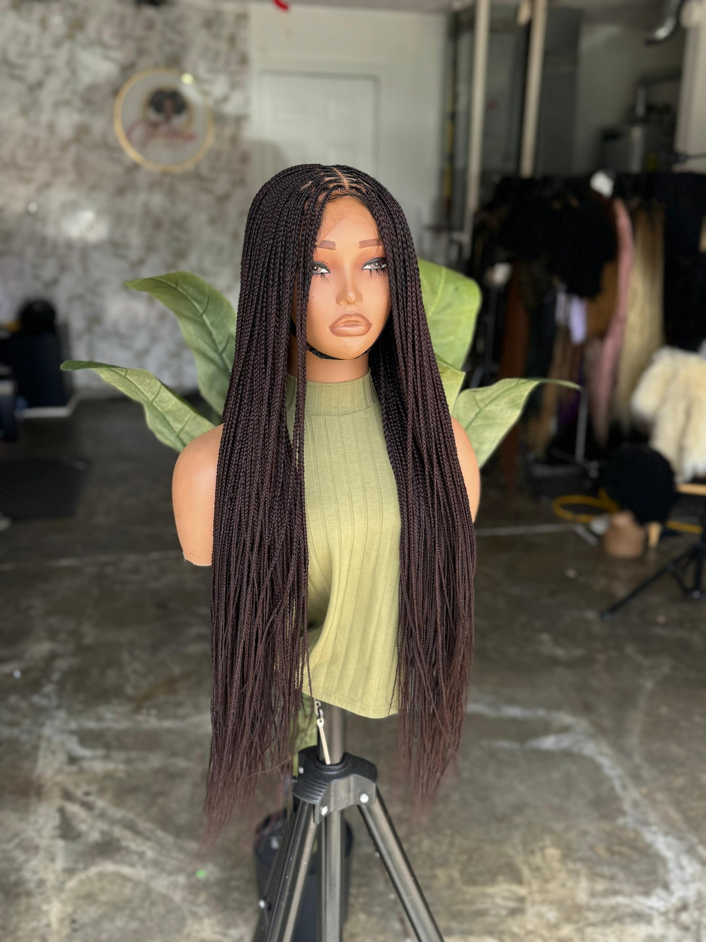 Ready to Ship: 26-Inch Knotless Braid Closure Glueless Wig | Color 33