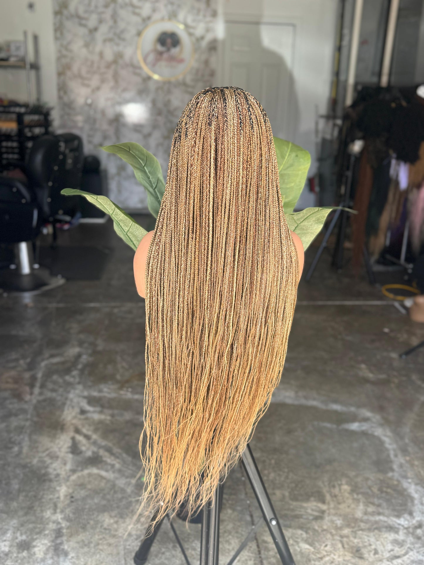 Ready to Ship: 26" Knotless Braid Glueless Closure Wig