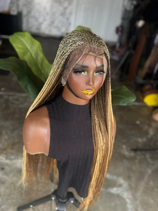 Ready to Ship: 30-Inch Full Lace Micro Twists | Color 30 & Blonde Mix