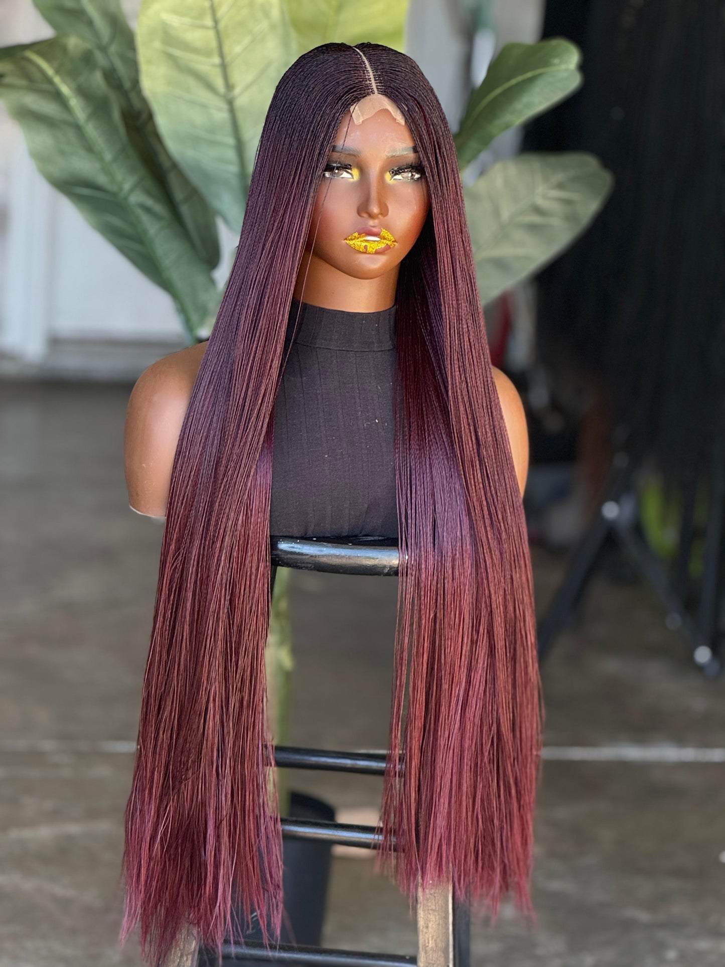 Bianca Nano Unit | Wine Color Ready to Ship Glueless Closure Wig