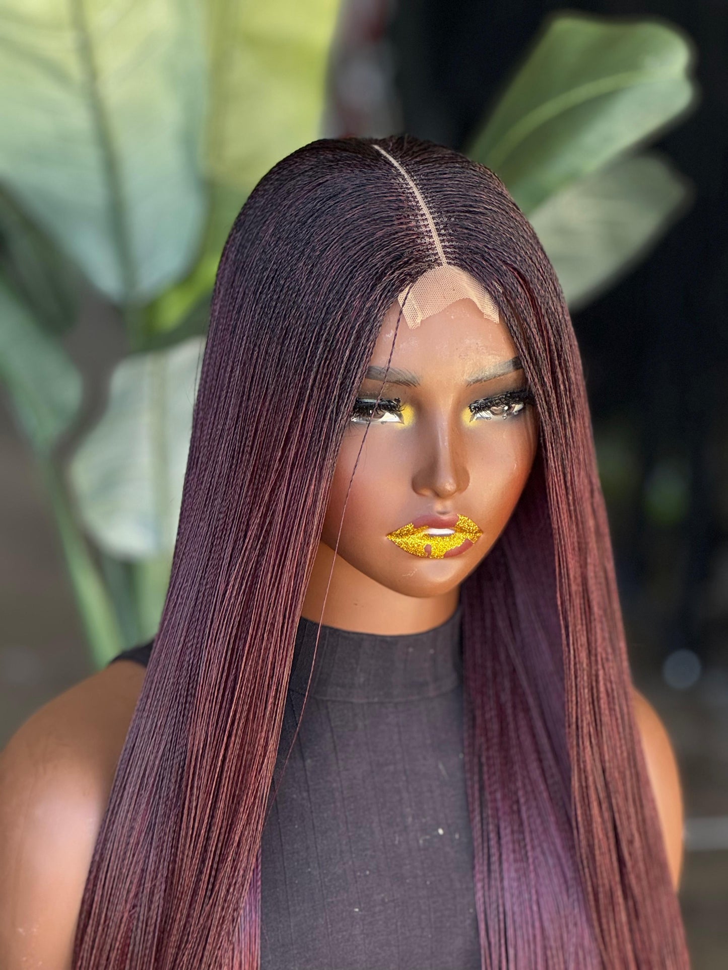 Bianca Nano Unit | Wine Color Ready to Ship Glueless Closure Wig