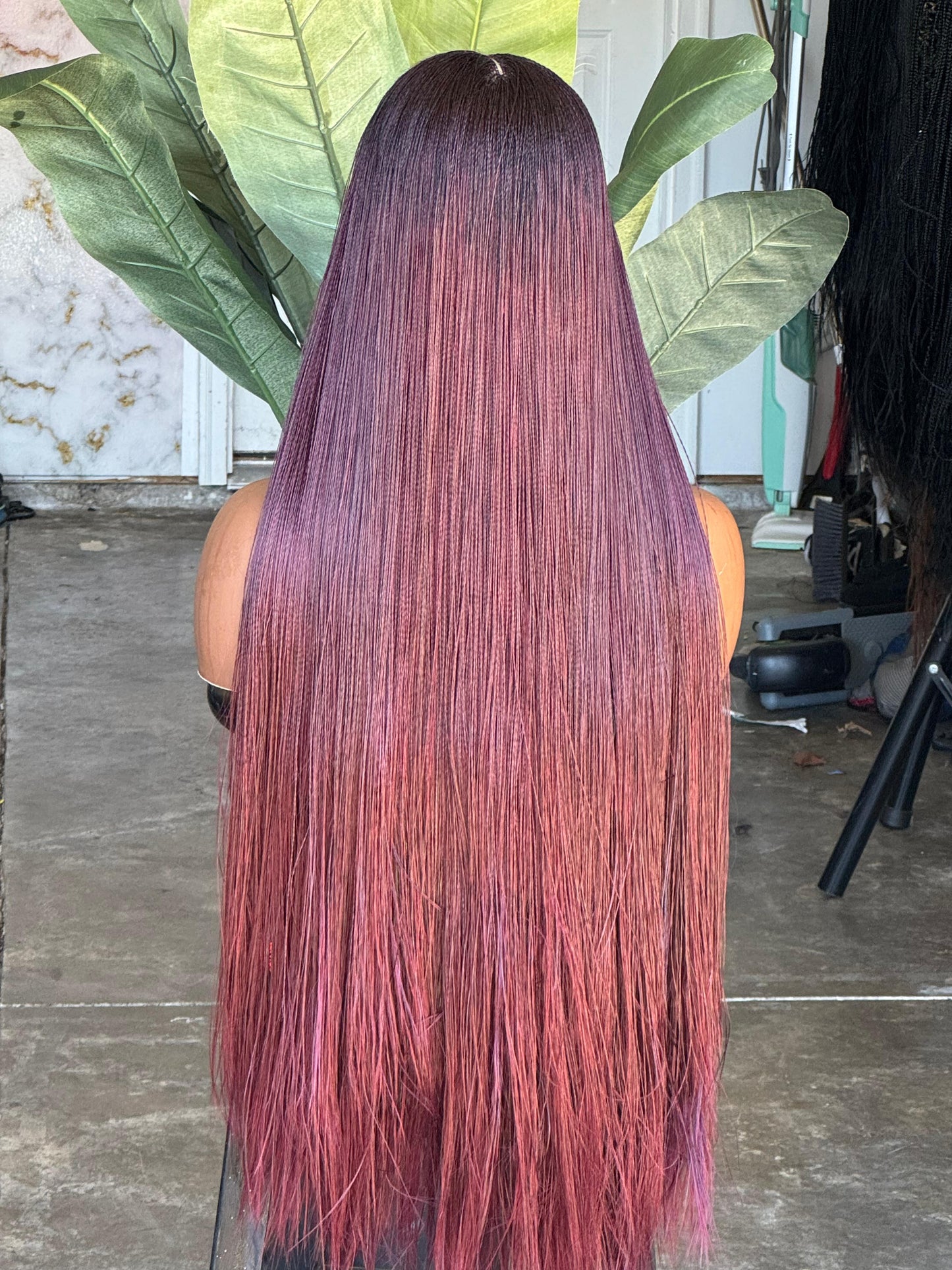 Bianca Nano Unit | Wine Color Ready to Ship Glueless Closure Wig