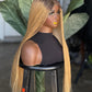 Bianca Nano Unit | Dark Auburn Root Honey-Blonde Mix Ready to Ship Glueless Wig