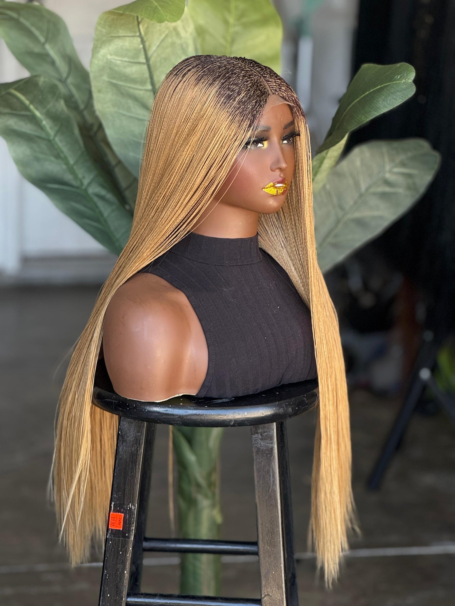 Bianca Nano Unit | Dark Auburn Root Honey-Blonde Mix Ready to Ship Glueless Wig