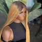 Bianca Nano Unit | Dark Auburn Root Honey-Blonde Mix Ready to Ship Glueless Wig