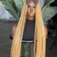 Bianca Nano Unit | Dark Auburn Root Honey-Blonde Mix Ready to Ship Glueless Wig