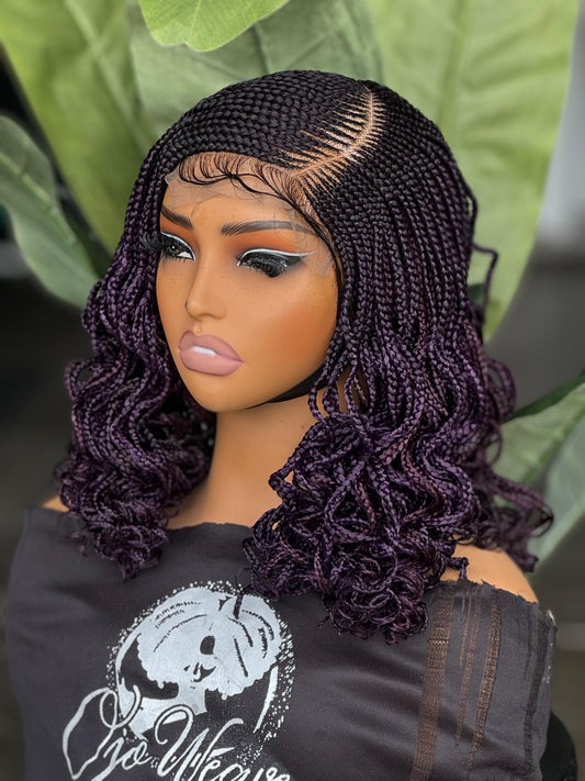 Pre Order Zowe Unit | Dark Purple C-Cut Glueless Wig