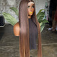 Caramel Honey Mix Unit | 30" Closure Glueless Straight Wig