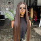 Caramel Honey Mix Unit | 30" Closure Glueless Straight Wig