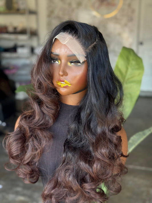 Ready to Ship Body Weave Unit | 20"-22" Human Hair Blend 5x5 Closure Wig