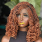 Pre Order C-Cut Unit | 10" Micro Twists with Curls 6x6 Closure Ginger Mix Wig