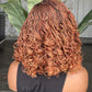 Pre Order C-Cut Unit | 10" Micro Twists with Curls 6x6 Closure Ginger Mix Wig