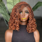 Pre Order C-Cut Unit | 10" Micro Twists with Curls 6x6 Closure Ginger Mix Wig