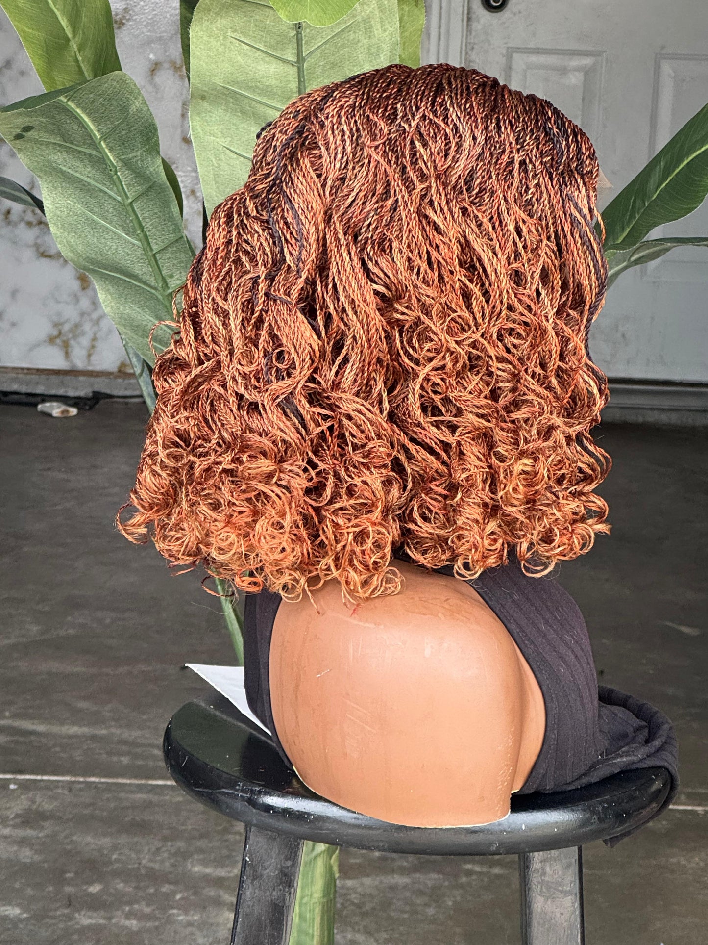 Pre Order C-Cut Unit | 10" Micro Twists with Curls 6x6 Closure Ginger Mix Wig