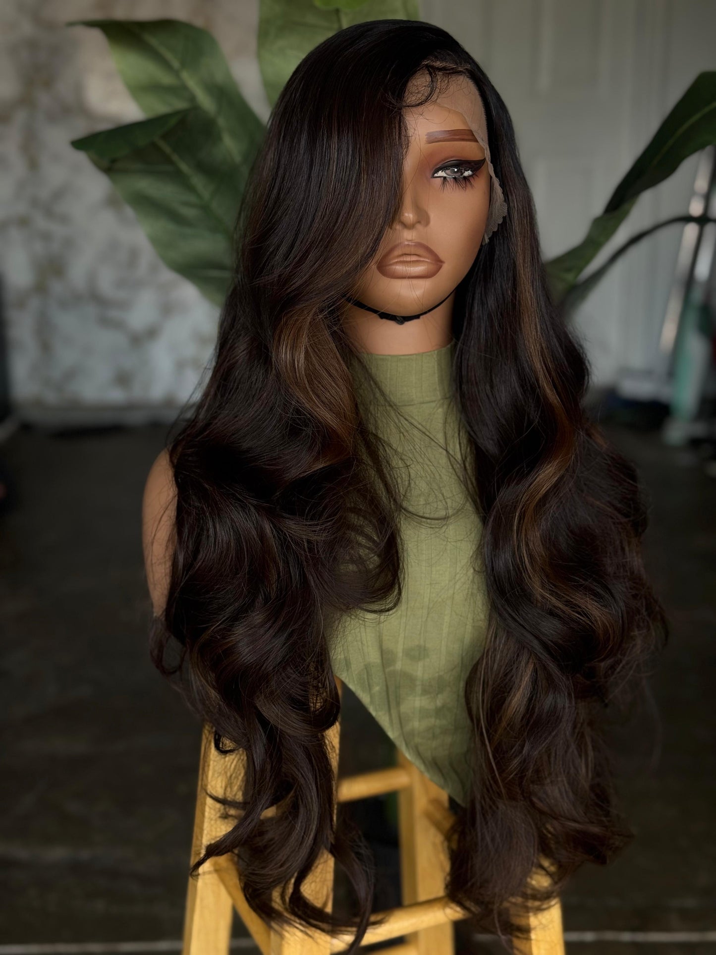 Ready to Ship Frontal Unit | 22"-24" High Hair Blend Glueless Wig