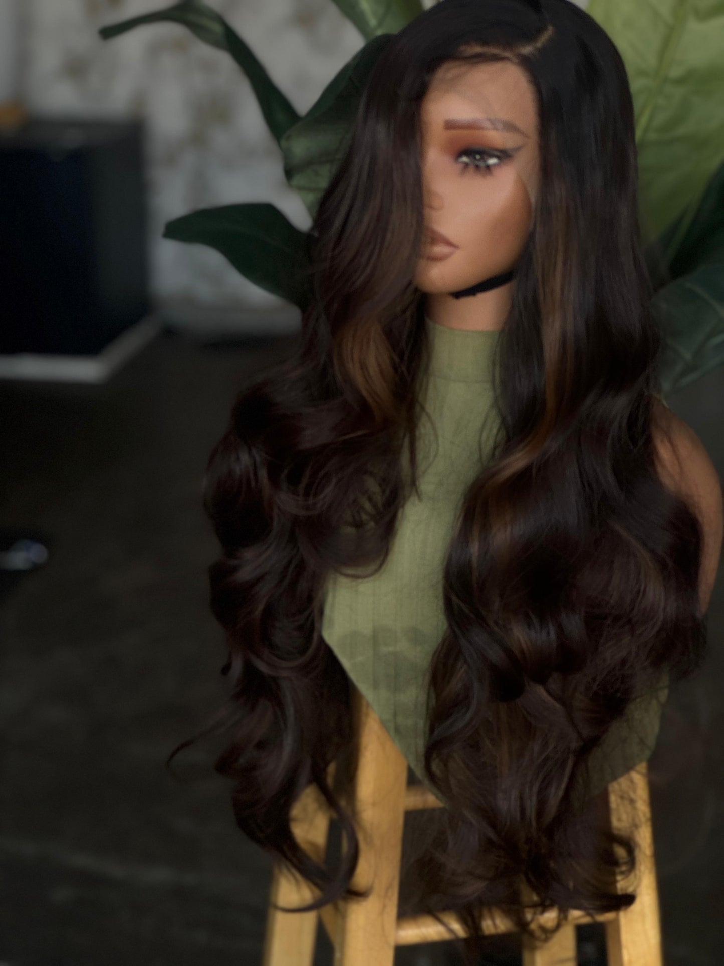Ready to Ship Frontal Unit | 22"-24" High Hair Blend Glueless Wig